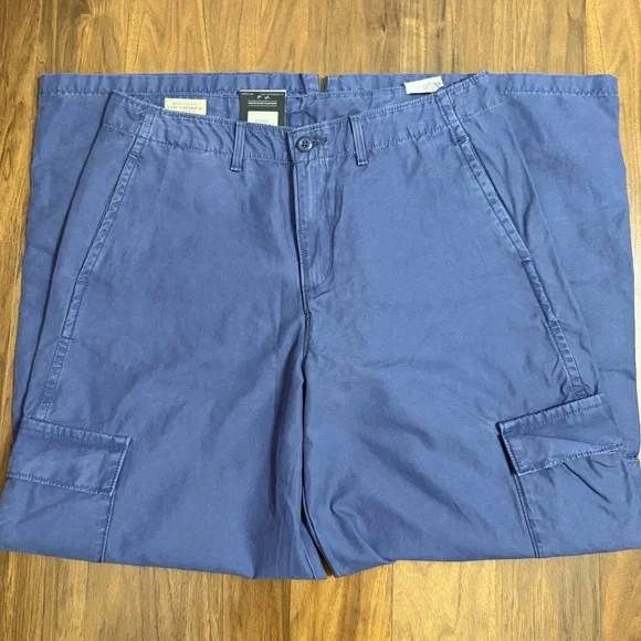 Levi's Women's Baggy Cargos Mid Rise Steel Blue Straight Leg Pants Size 30 X30 - Picture 4 of 8